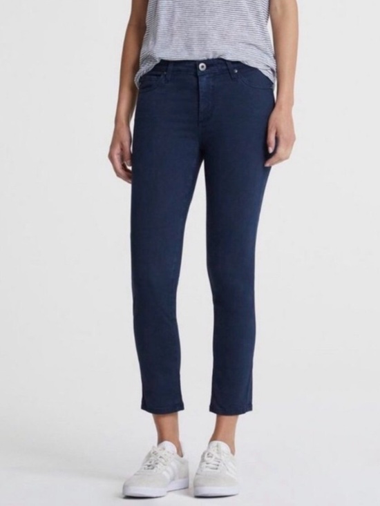 Ag Adriano Goldschmied Denim - Ag Adriano Goldschmied The Prima Crop Navy Stretch Jeans 25